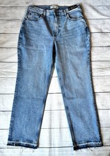 New Abercrombie Fitch Women's 32/14L Jeans 34x29 Ankle Straight High Rise