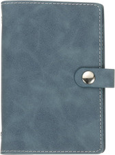 A7 PU Leather Binder Cover 6 Ring Loose Leaf Blue