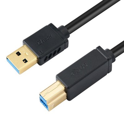 6ft USB 3.0 Printer Cable Type A to B Male to Male KVM Data Wire Black