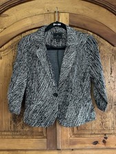 Women  s Small / Timing / Statement Piece 3/4 Ruched Sleeve Fitted Blazer
