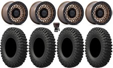 KMC Aztec Beadlock 15" Wheels Br +0mm 33" MotoCrusher Tires Textron Wildcat XX