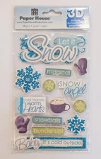 Let It Snow Winter Holidays Scrapbooking Stickers By Paper House