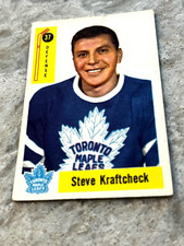 1958-59 Parkhurst #37 Steve Kraftcheck Toronto Maple Leafs