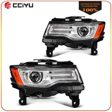 Pair [LED DRL Type] HID Headlights For Jeep Grand Cherokee Altitude 2014-2015