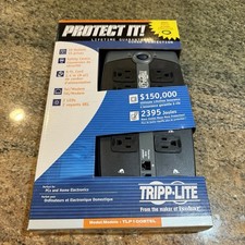 NEW Tripp Lite TLP1008TEL 10-Outlet Surge Protector 2395 Joules Factory Sealed