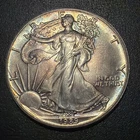 Beautiful Toned - 1989 American Silver Eagle 1 Troy Oz .999 Fine Silver
