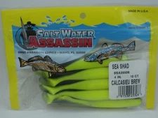 Bass Assassin SSA25326 4" Sea Shad 10CT Calcasieu Brew
