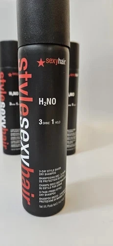 Style Sexy Hair H2NO Dry Shampoo 3 Day Style Saver 3 Shine 1 Hold LOT OF 4 - Image 2 of 4