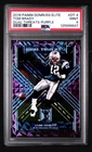 2018 panini elite #DT4 tom brady; purple SSP dual threats PSA 9 (POP 6, 0^)
