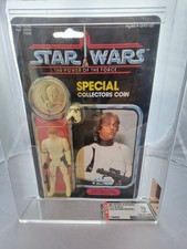 Vintage Star Wars POTF Luke Skywalker Stormtrooper outfit 92 Back AFA 70 1985