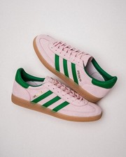 adidas Handball Spezial Clear Pink Green Gold JR7347 Womens New