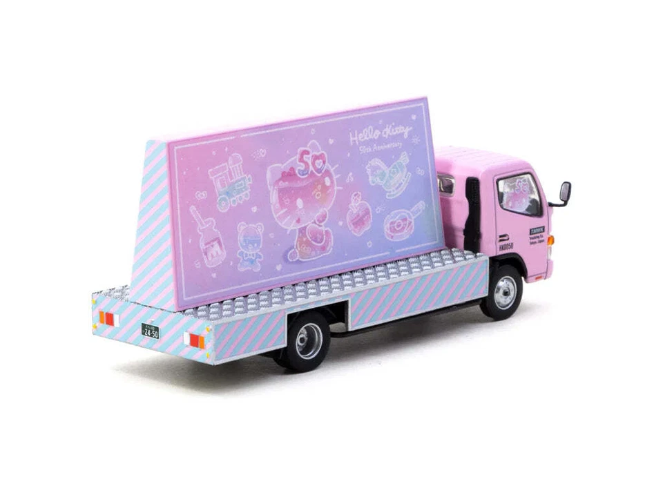 1:64 Mitsubishi Fuso Canter Truck -- Hello Kitty Billboard -- Tarmac Works - Image 2 of 3