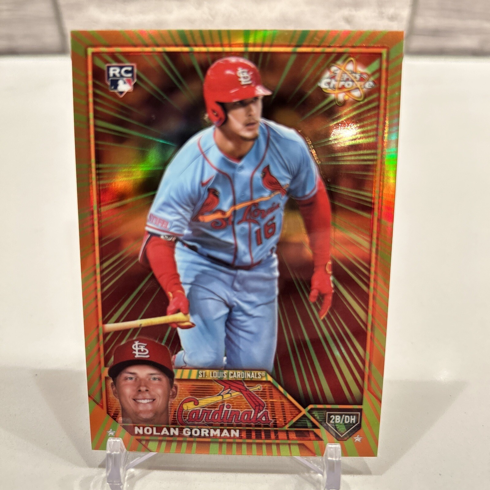 2023 Topps Chrome Update Radiating Rookies Nolan Gorman #RR-22 Rookie RC