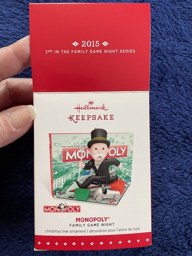 Hallmark Keepsake Ornament Monopoly Family Game Night 2015 2nd In Series - Picture 3 of 3