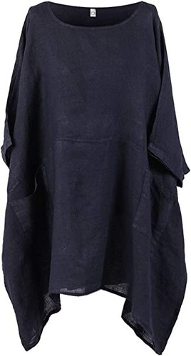Italian Ladies womens Plain Tunic Top Shirt blouse Quirky Lagenlook cotton Dress - Picture 43 of 66