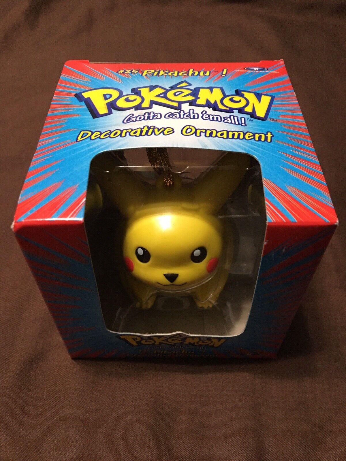 Official Nintendo Pokemon Pikachu #25 Decorative Ornament Figure 1999 Sealed