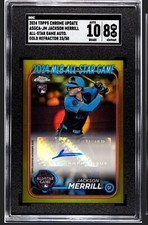 2024 Topps Chrome Update Jackson Merrill (RC)  GOLD REFRACTOR  Auto  23/50  