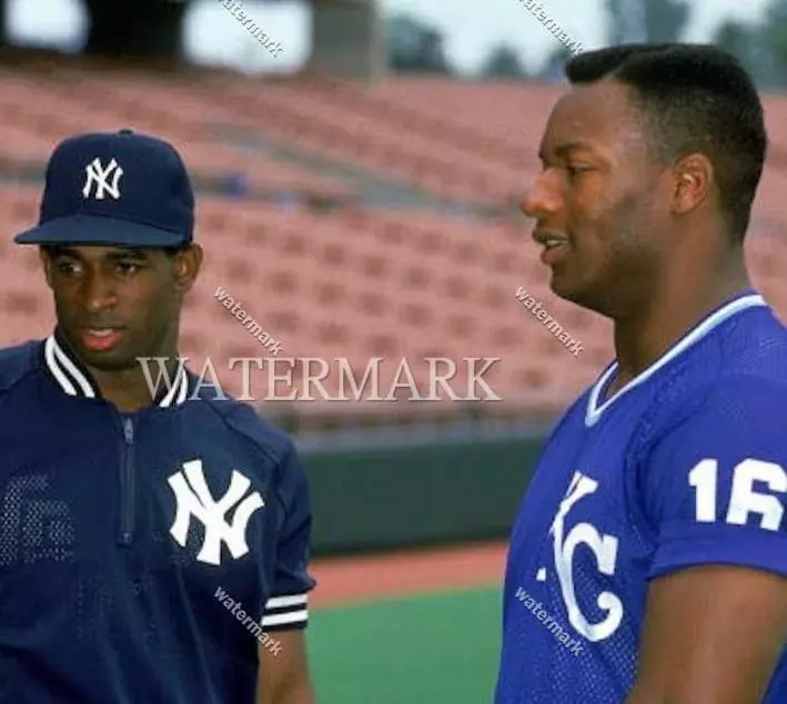 Deion sanders yankees baseball on sale jersey