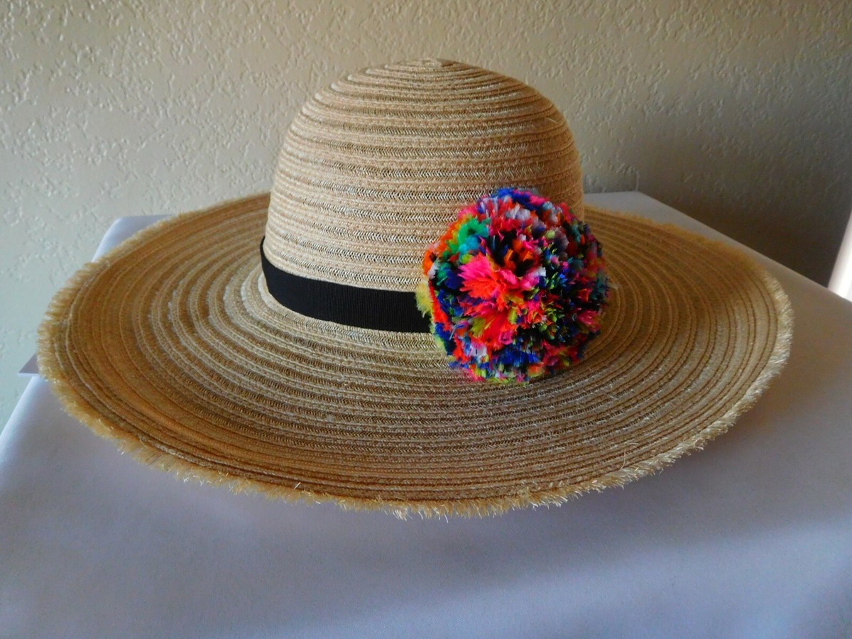 New Eugenia Kim Honey Multi Pom Floppy Trim Fedora Hat  display picture 1