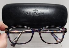 Coach HC6065 5288 Eyeglasses Women's Purple Tortoise Full Rim Round Shape 51mm