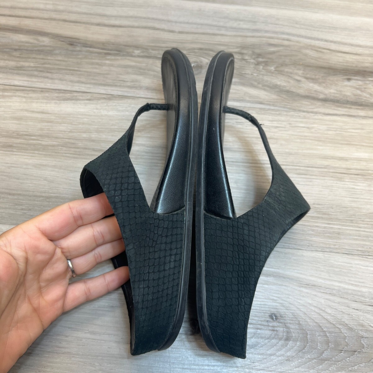 Fiflop Supercomff Banda Comfort0000000000000 Fiflop Supercomff Banda Comfort Black Leather Thong Sandal  main image 3