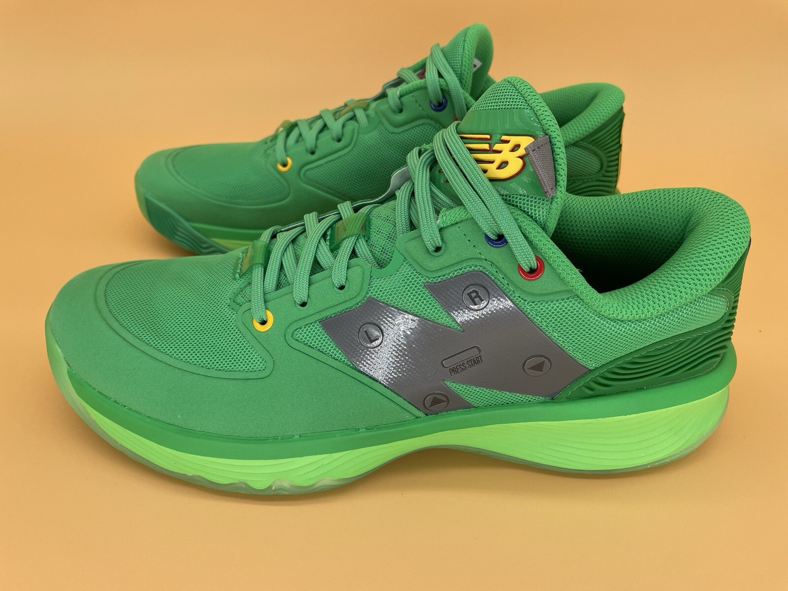 Sz 10 D New Balance Hesi Low Gamer Tag Men’s Green Basketball Shoes NEW