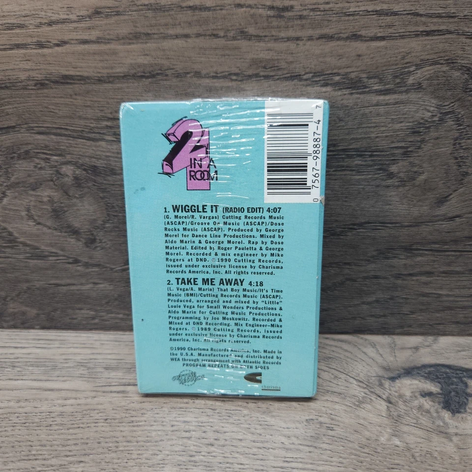 2 In A Room - Wiggle It Cassette Single SEALED 1990 Vintage Charisma - Image 2 of 4