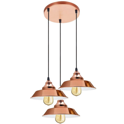 Vintage 3-Wege E27 Pendelleuchte - Industrie Deckenlampe für Küche, Bar UK - Bild 14 von 15