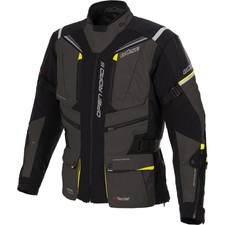 Herren Motorrad Jacke 52 - Büse Open Road 3 III wasserdicht - schiefer-fluogelb