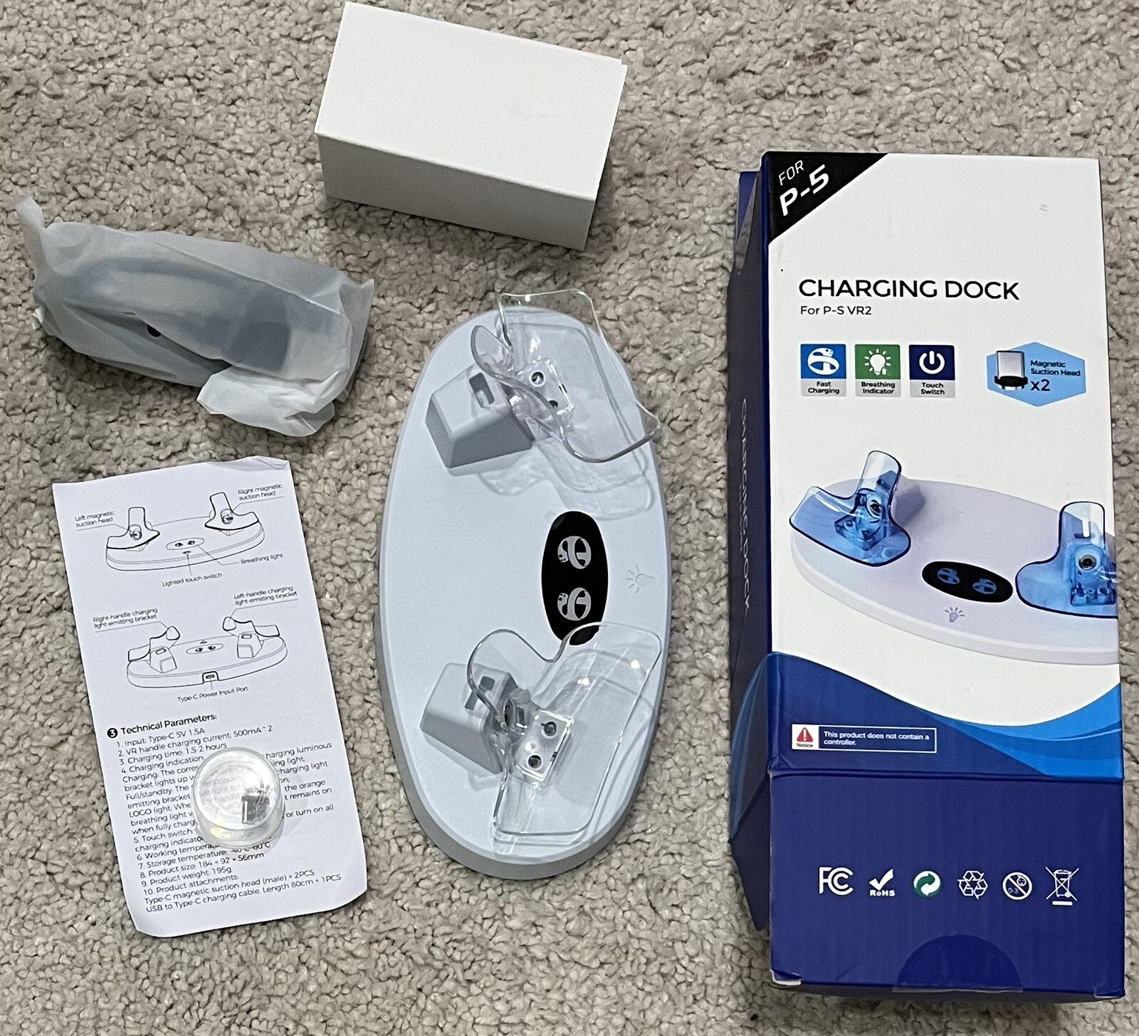 PS VR2 Charging Station with LED Indicator-image