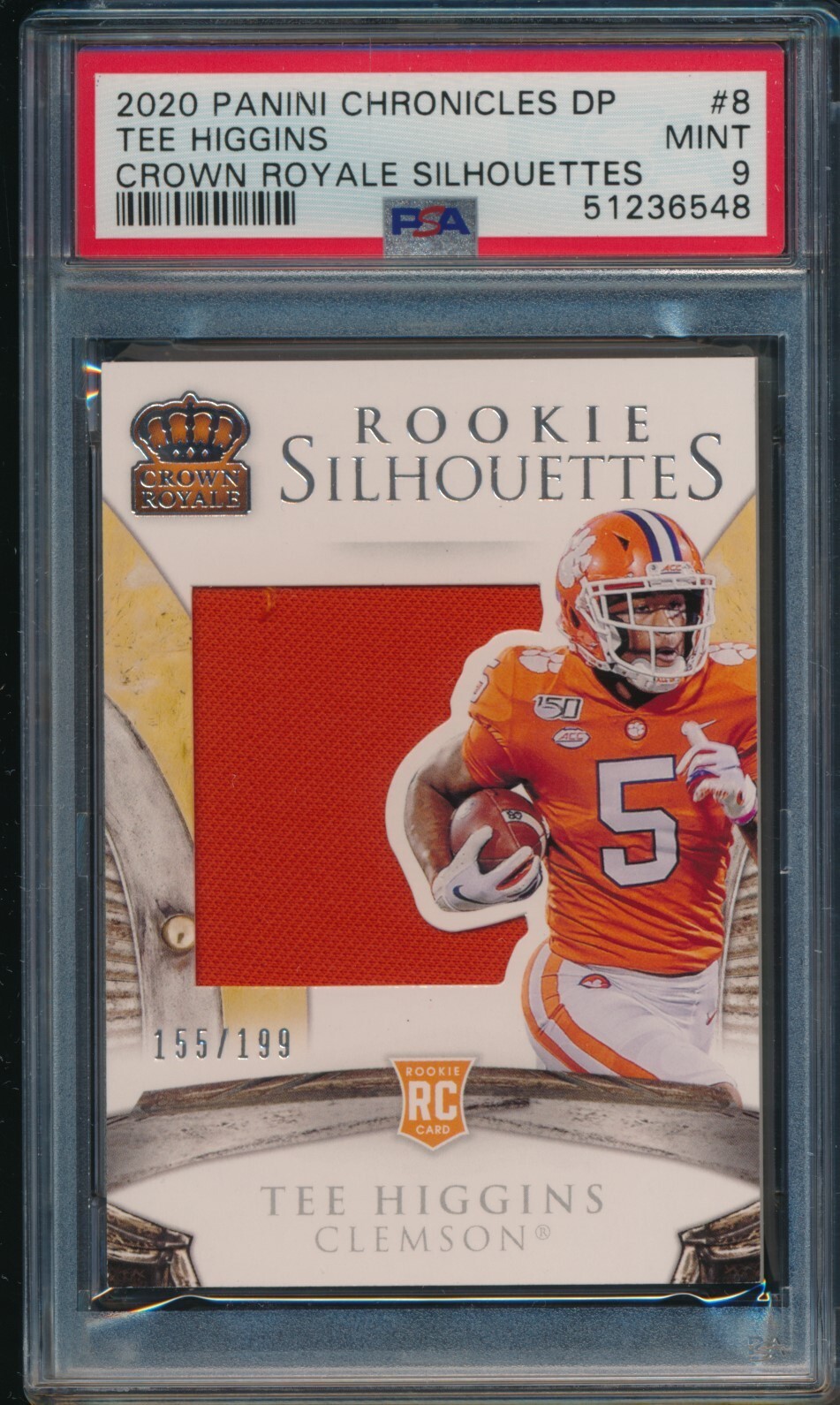 Tee Higgins Panini Chronicles Draft Picks Crown Royale Collegiate Silhouettes #8 Base