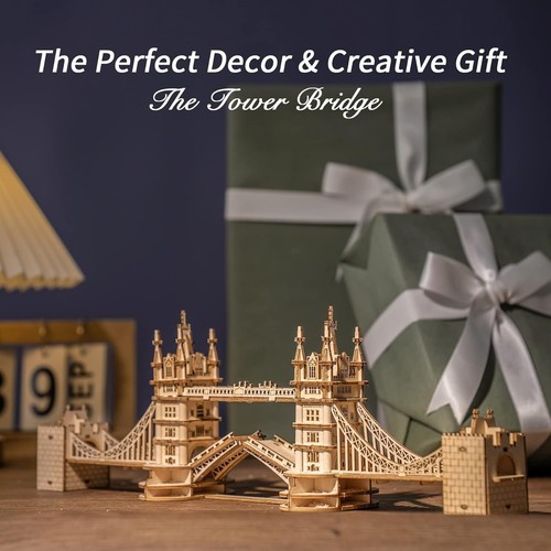 Rolife 3D Holz Puzzles Londoner Tower Bridge LED Home Decor Erwachsene Geschenk - Bild 7 von 8