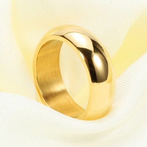 6.8mm Silver/Blue/Gold Smooth Polished Band Men's Stainless Steel Ring Size 7-10 - Picture 8 of 11