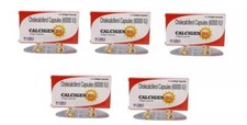 (Pack of 5) CADILA (Vitamin D3-Cholecalciferol) 60000 IU (4 Capsules Each)