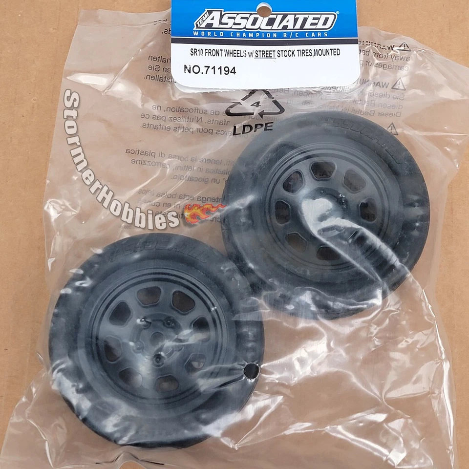 Team Associated SR10 Street Stock Tires on 12mm Hex Wheels SR10M 71194 71195 - Image 2 of 3