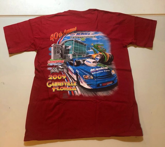 NWT NHRA 40th Annual AC Delco Gator Nationals 2009 Red T Shirt Anvil Size M | eBay
