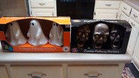 Ghost Pathway Markers 3pk & 3pk Zombie Pathway Markers Halloween Decorations Ghost Pathway Markers 3pk & 3pk Zombie Pathway Markers Halloween Decorations