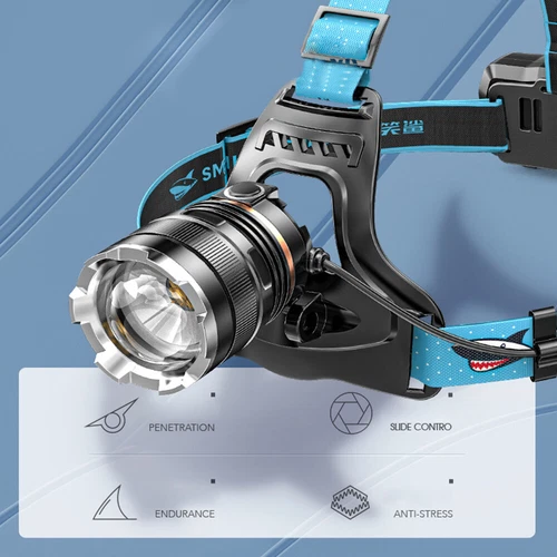 500000LM LED Headlamp Rechargeable Headlight Zoomable Head Torch Lamp Flashlight - Picture 9 of 12