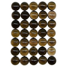 35 Pcs Natural Smoky Quartz 11mm Round Loose Cabochon Gemstones Wholesale Lot