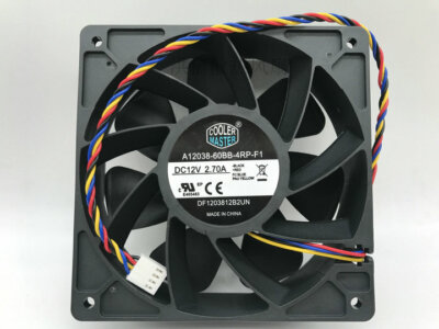 1pcs  CoolerMaster A12038-60BB-4RP-F1 12V 2.70A 12038 Ant S9 T9 Fan 4pin