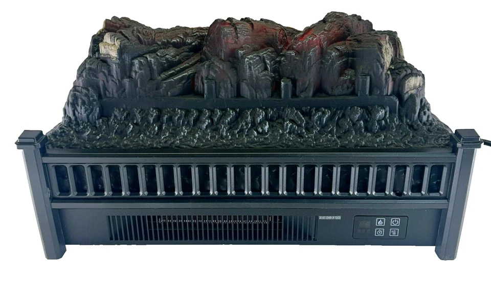 Sunnydaze falso aquecido lareira elétrica inserção construção polipropileno preto - Imagem 2 de 4