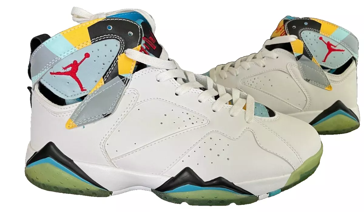 NEW NOS Vtg 90s Nike Air Jordan 7 Retro N7 Colorful High Top Gym Shoes Men s 8