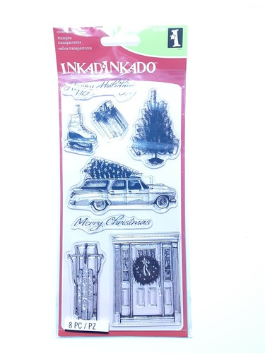 Set di timbri in legno Inkadinkado Holiday Sprigs_60-01139 1,5 x 2