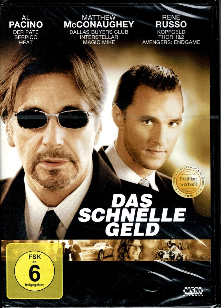 Das schnelle Geld DVD Al Pacino Matthew McConaughey Two for the Money NEU OVP