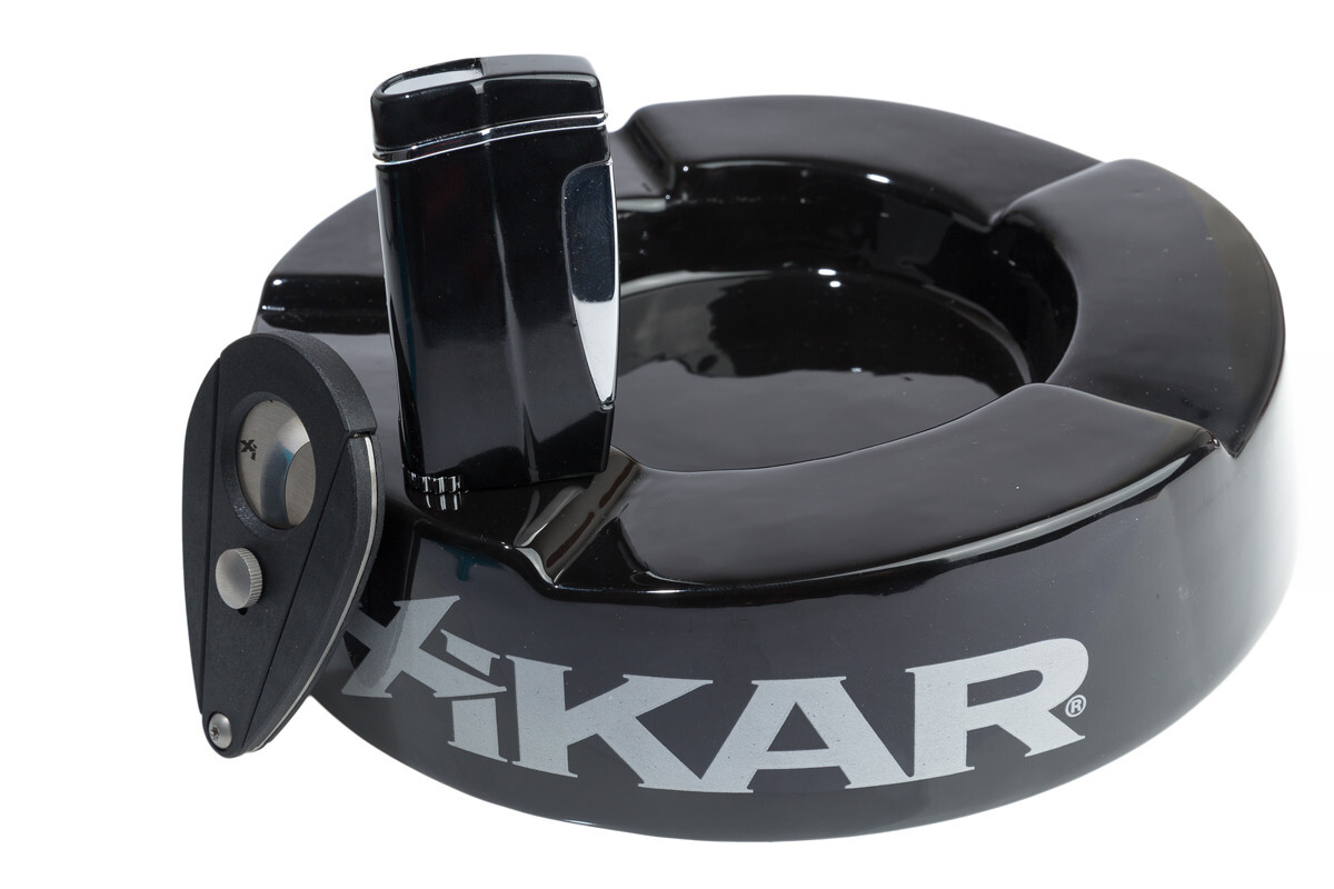 Xikar Ashtray Lighter, Cutter & Ash Tray Combo Gift Set
