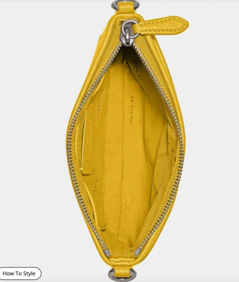 Theory N1106113XLV 関税送料込 NWT COACH Kitt Canary Leather Silver Tone Messenger