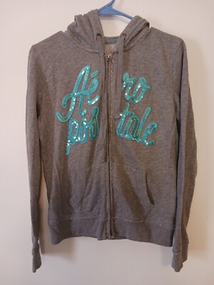 Aeropostale GIRLS Glitter Logo Hoodie. Size MEDIUM