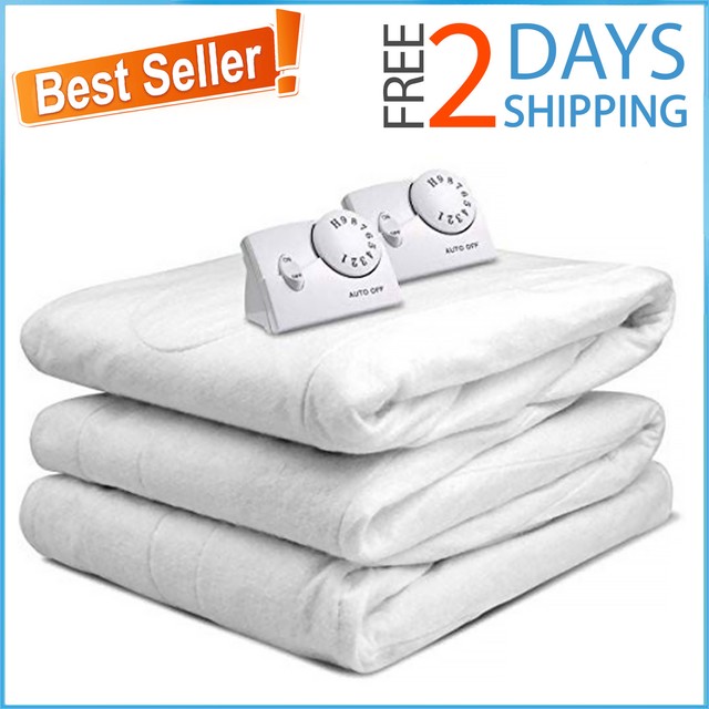 Queen Size Heated Mattress Pad Electric Premium Warming Bedding Sheets