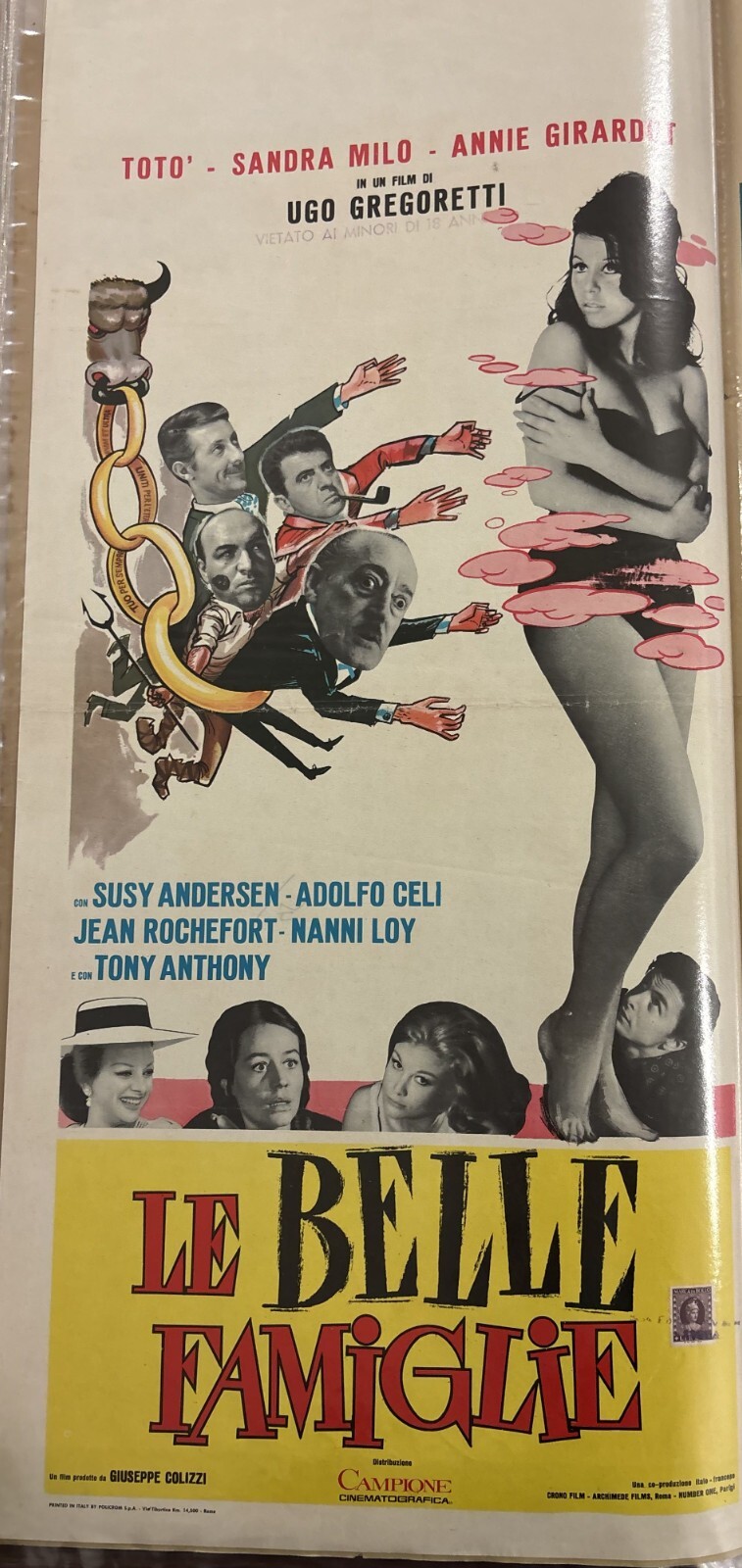 Locandina originale film Le belle famiglie (1964) - Regia di Ugo Gregoretti