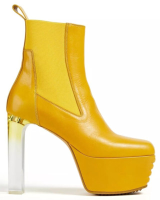 RICK OWENS Ombré Heel KISS Leather Boots (41 EU; 8 US Men; 11 US Wmn)  $2,440